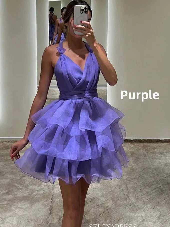 Cute Lyered Homecoming Dresses Hoco Dress #EWR555